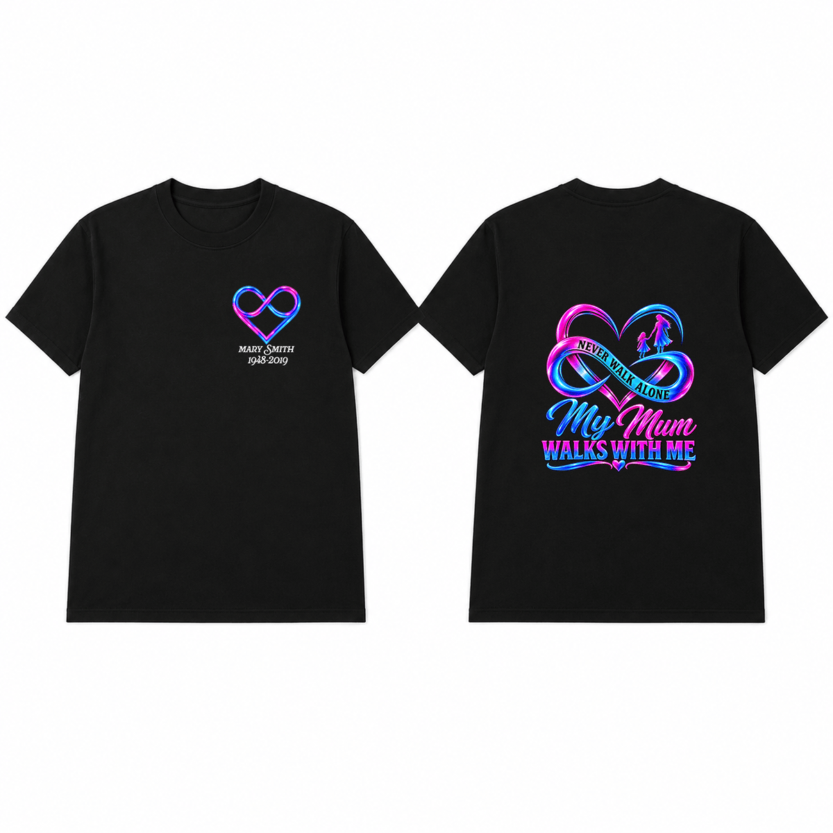 BDG Graphic T-Shirt - My Mum Walks With Me - Built Different Goods