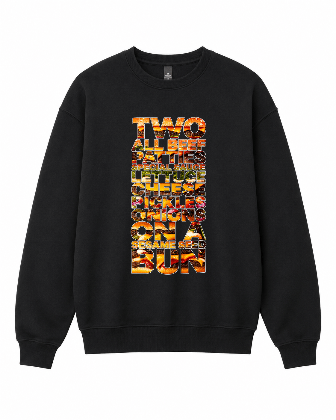 Two All Beef Patties Graphic Crewneck Sweatshirt - Built Different Goods