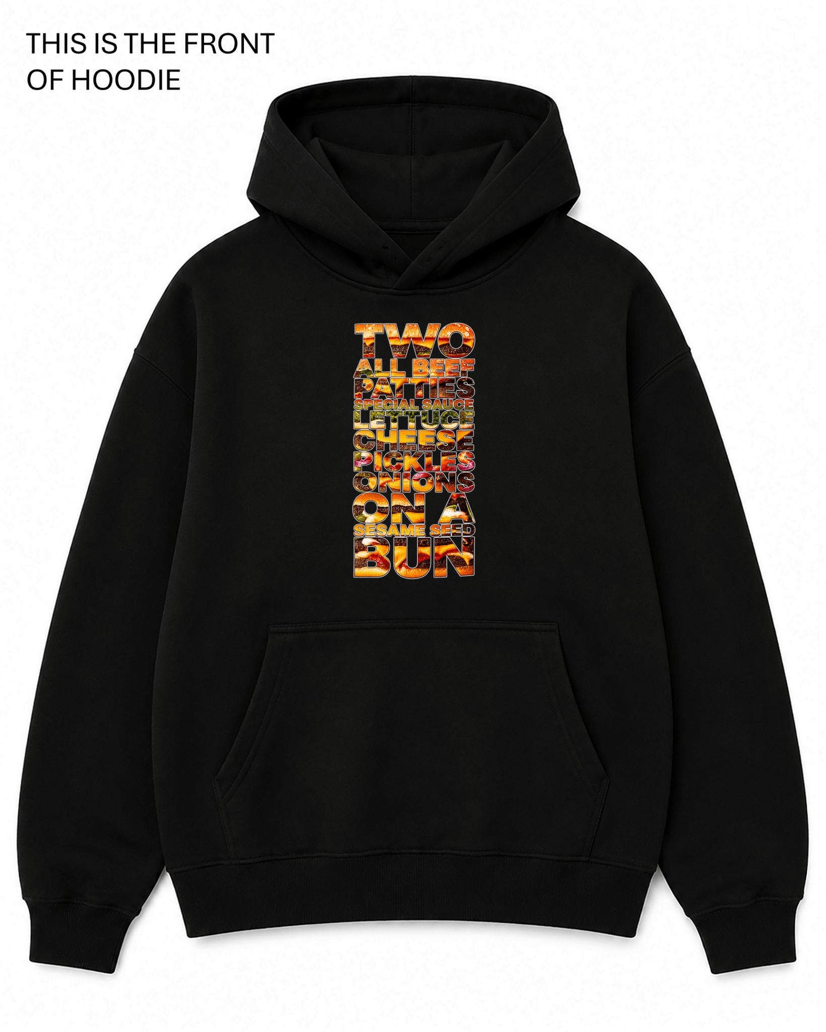 Two All Beef Patties Graphic Hoodie - Built Different Goods