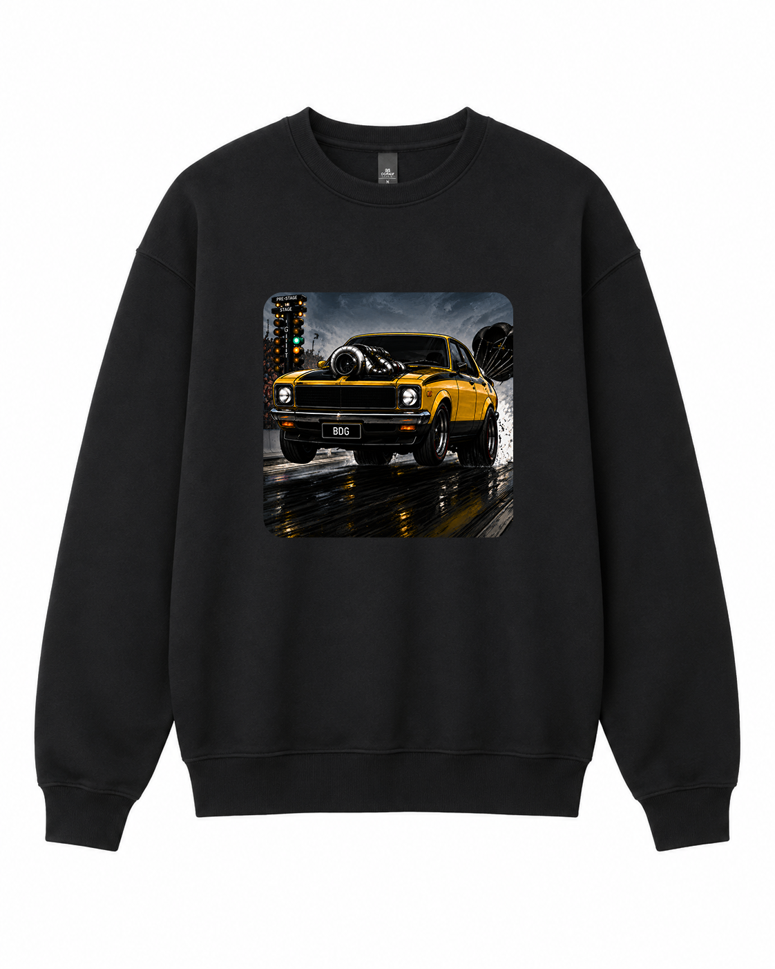 BDG Crew Neck Sweatshirt  - 1974 Aussie Classic Drag Car
