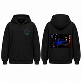 BDG Graphic Hoodie - Neon Garage Showcase with Classic Coupe