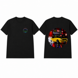 BDG Graphic T-Shirt - Neon Garage Burnout with Classic Coupe