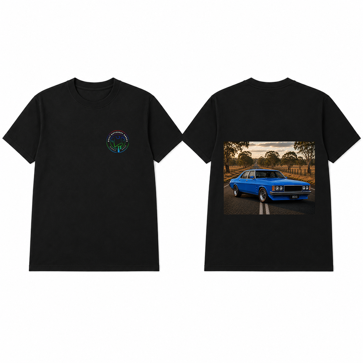 BDG Graphic T-Shirt - Retro Muscle Car on Road