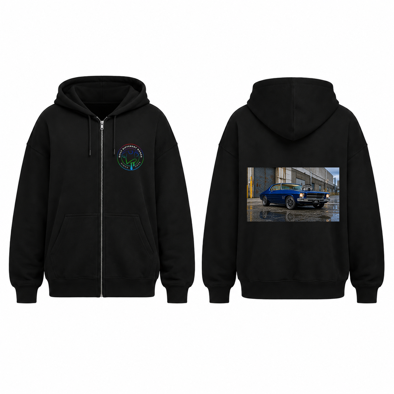BDG Zip Up Hoodie - 1970s Classic V8 Blown Coupe