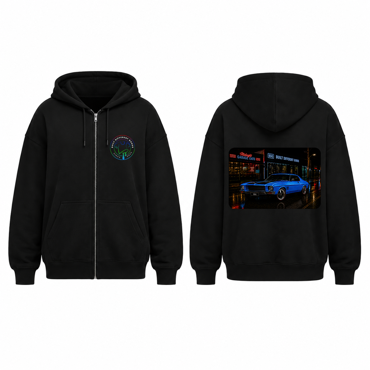BDG Zip Up Hoodie - 1971-74 Vintage Aussie Street Machine