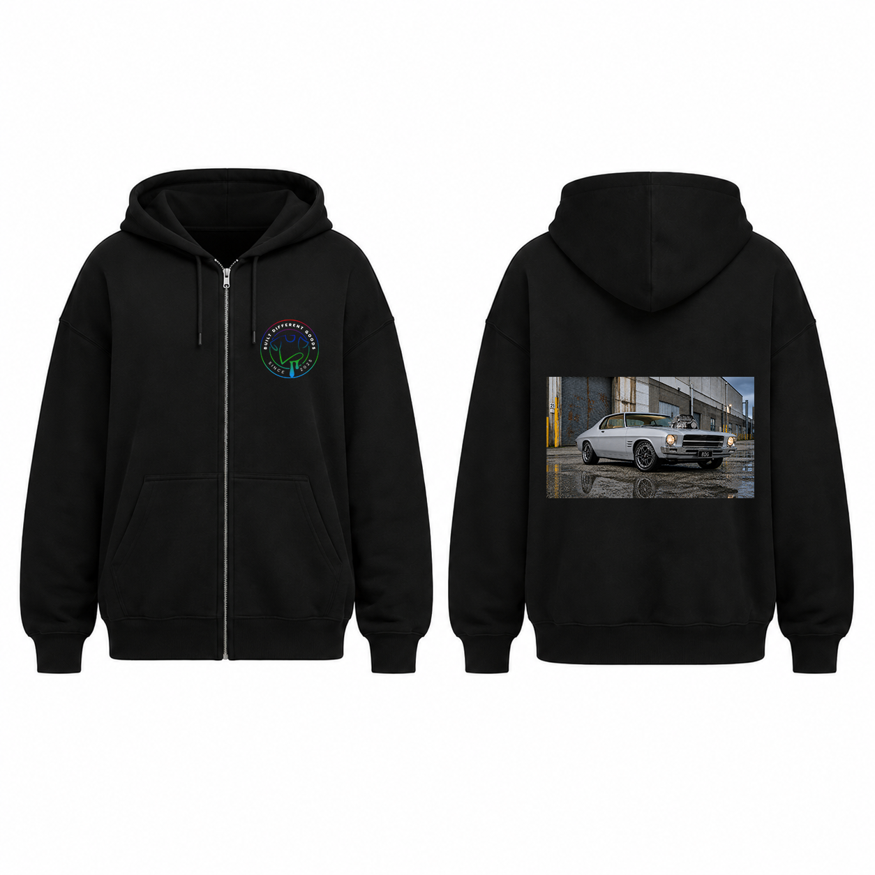 BDG Zip Up Hoodie - 1970s Classic V8 Blown Coupe