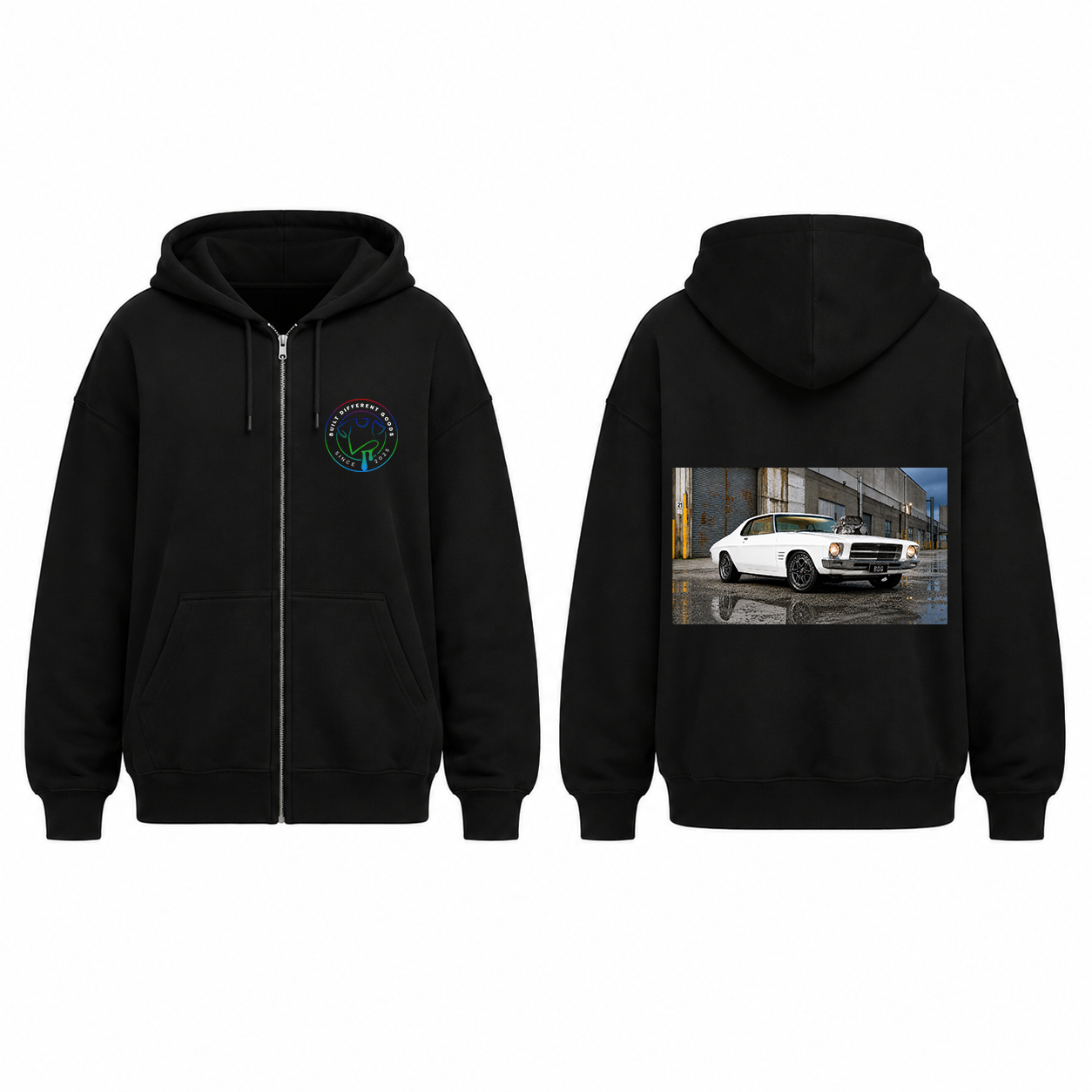 BDG Zip Up Hoodie - 1970s Classic V8 Blown Coupe