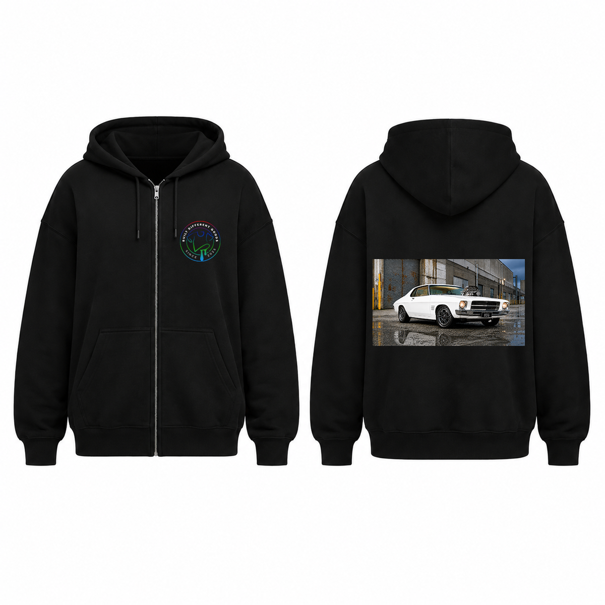 BDG Zip Up Hoodie - 1970s Classic V8 Blown Coupe