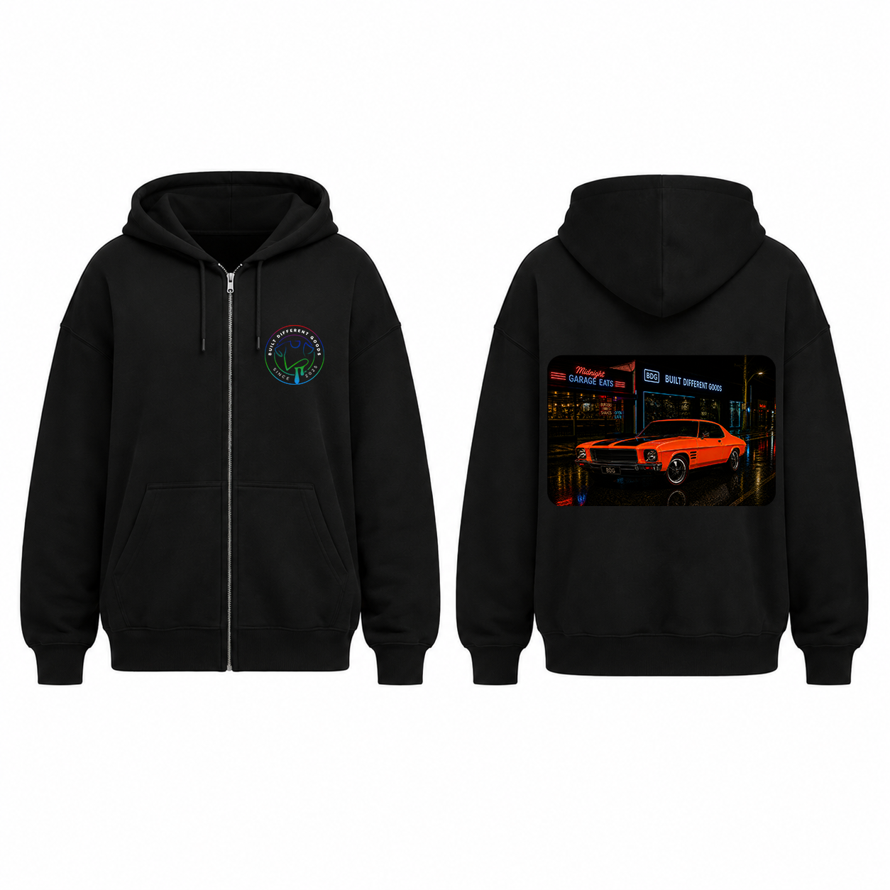 BDG Zip Up Hoodie - 1971-74 Vintage Aussie Street Machine