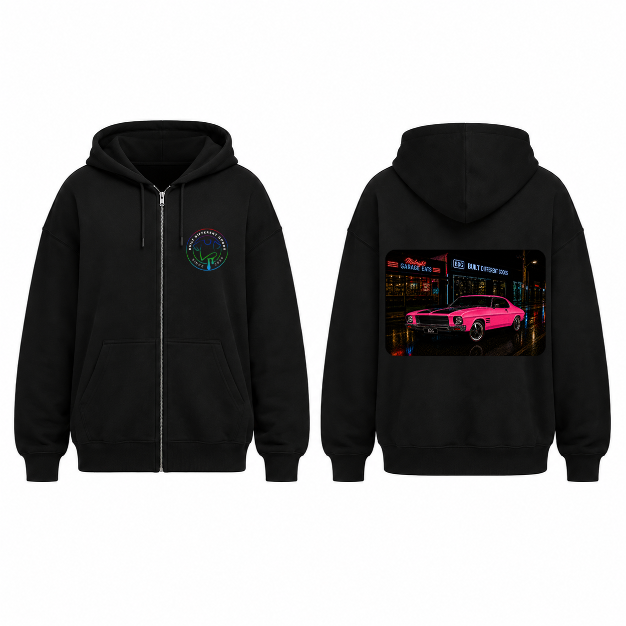 BDG Zip Up Hoodie - 1971-74 Vintage Aussie Street Machine