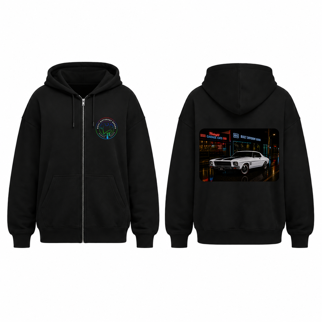 BDG Zip Up Hoodie - 1971-74 Vintage Aussie Street Machine