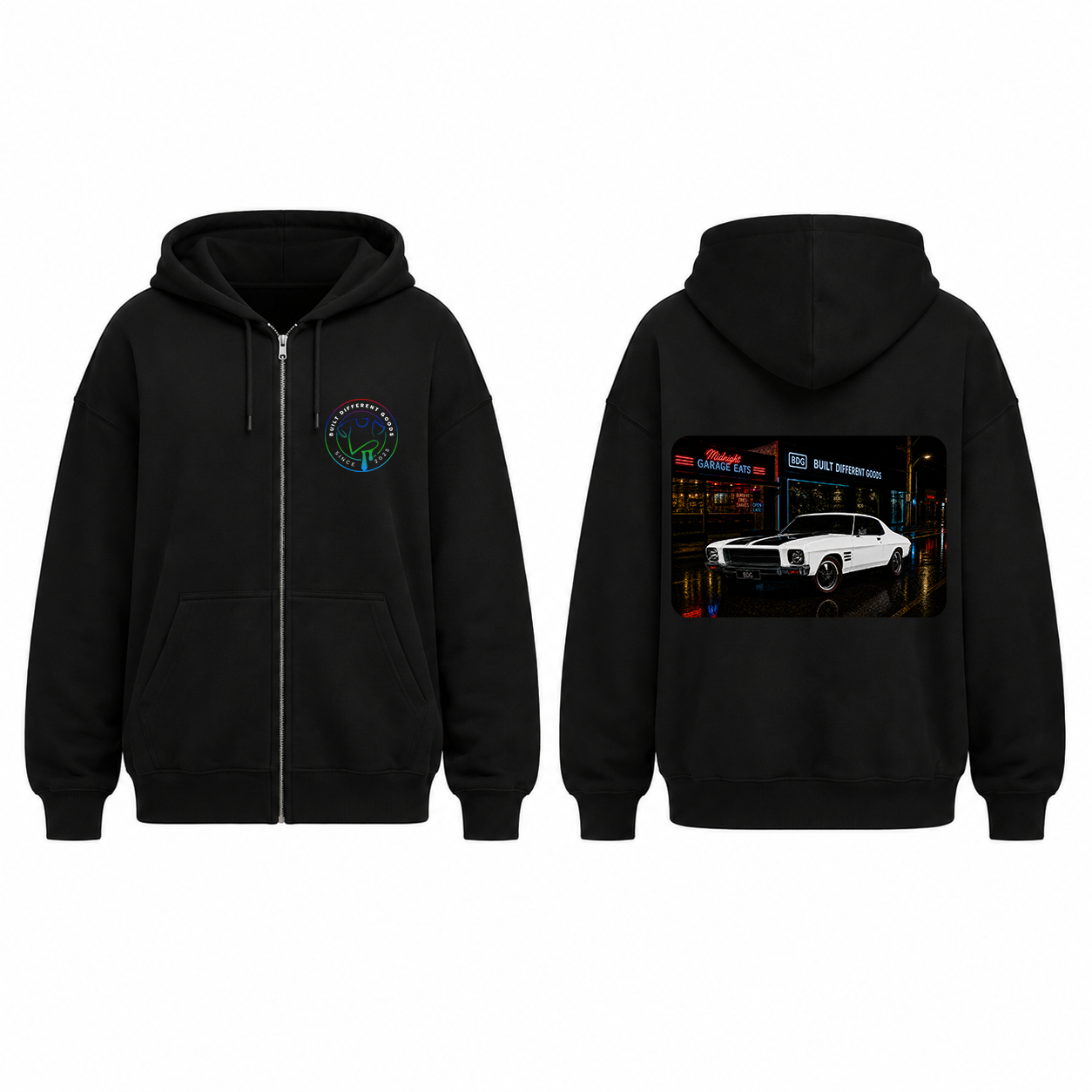 BDG Zip Up Hoodie - 1971-74 Vintage Aussie Street Machine