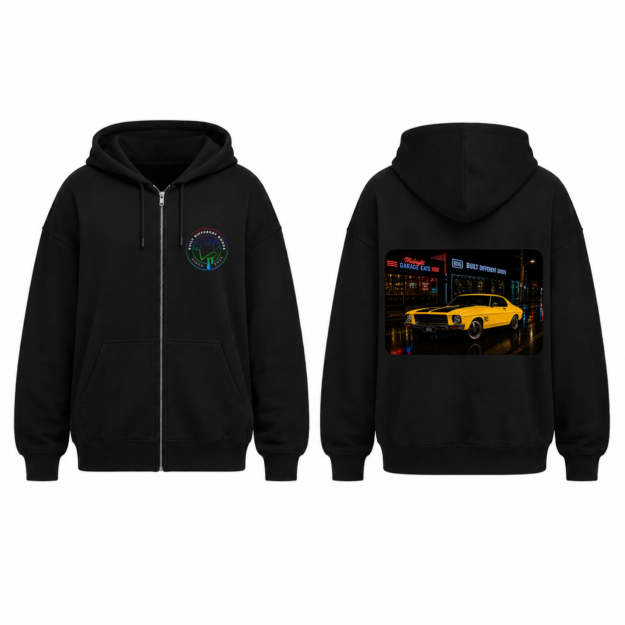 BDG Zip Up Hoodie - 1971-74 Vintage Aussie Street Machine
