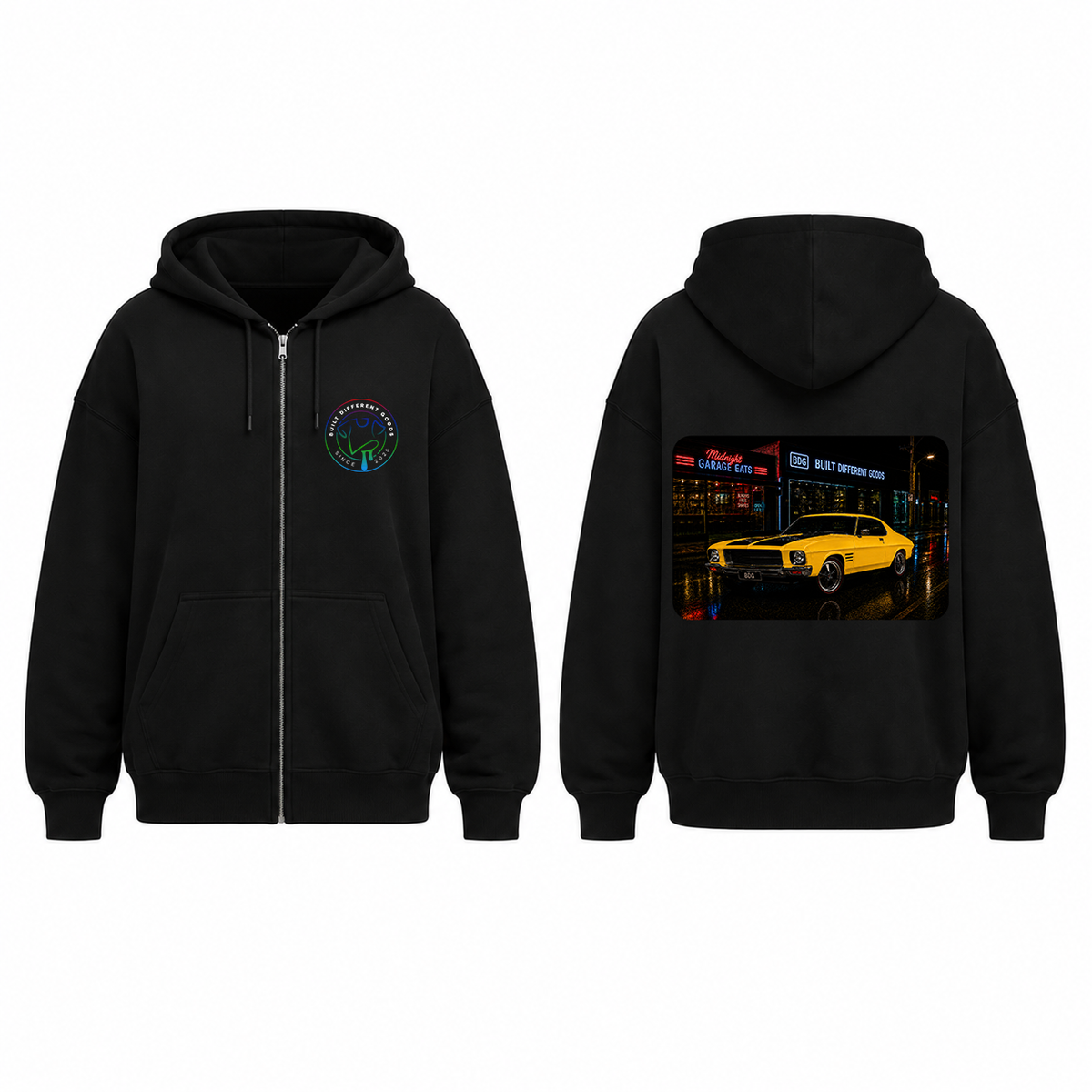 BDG Zip Up Hoodie - 1971-74 Vintage Aussie Street Machine