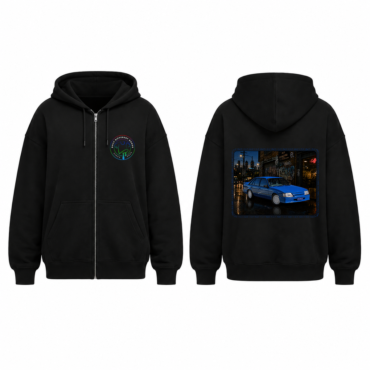 BDG Zip Up Hoodie - Supercharged Aussie Muscle Meanie