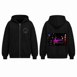 BDG Zip Up Hoodie - Neon Garage Showcase with Classic Coupe