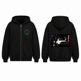 BDG Zip Up Hoodie - Neon Garage Showcase with Classic Coupe