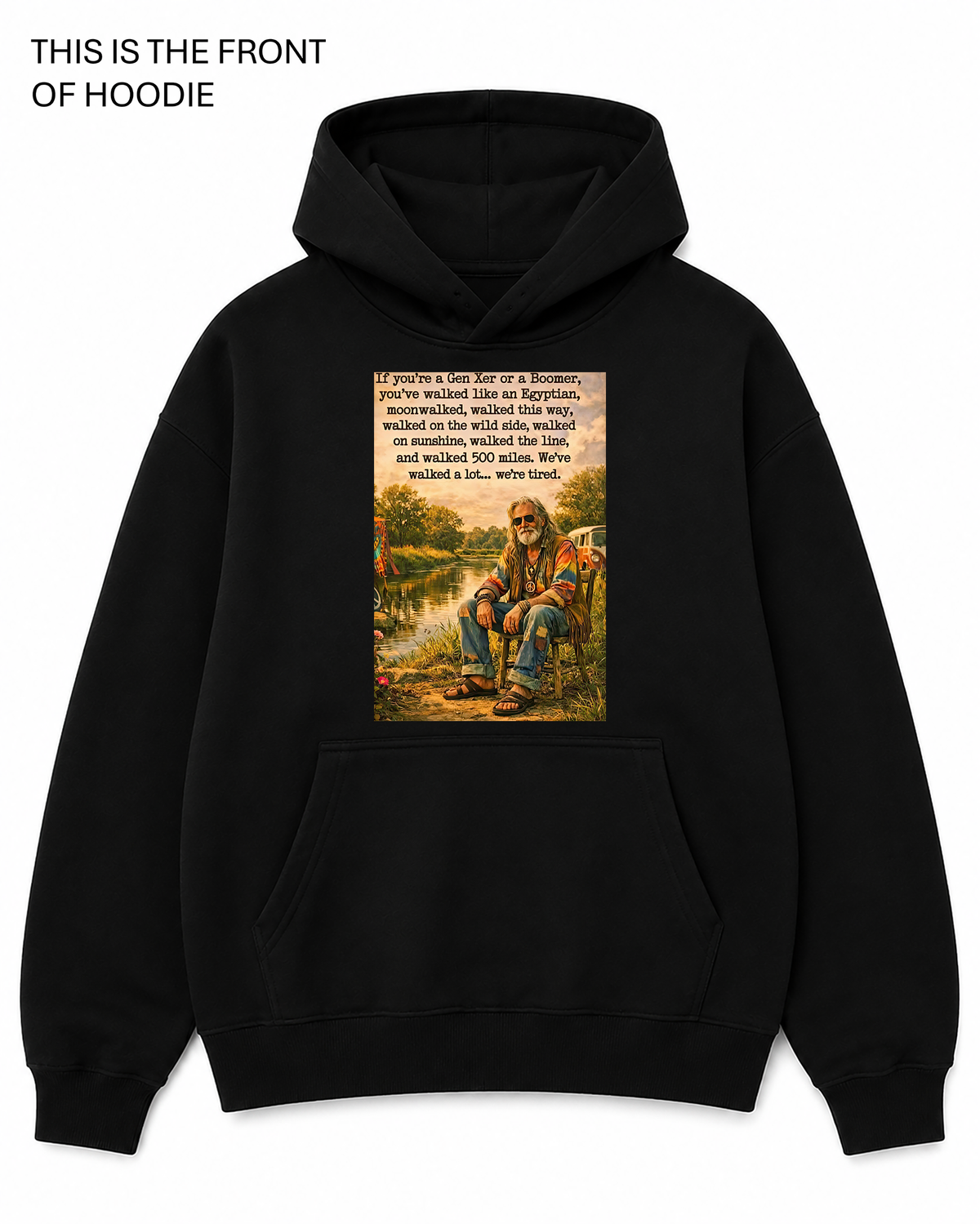 Premium graphic hoodie featuring the We've walked alot design by Built Different Goods. Comfortable everyday hoodie available in sizes S to True 5XL.