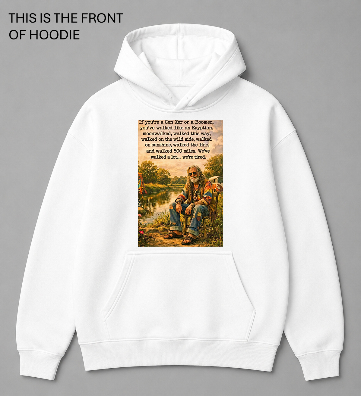 BDG Graphic Hoodie - Walked Alot