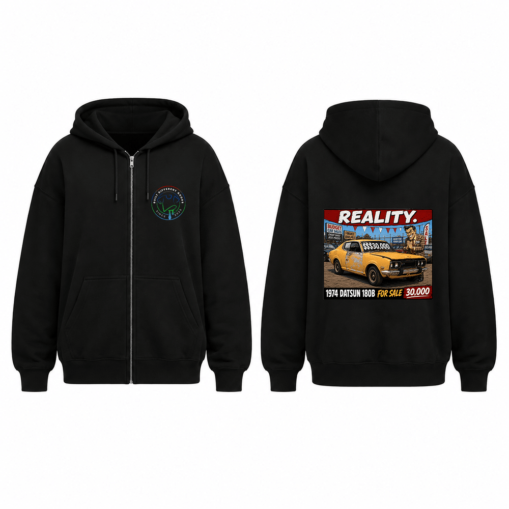 BDG Zip Up Hoodie - Datsun Reality - Built Different Goods