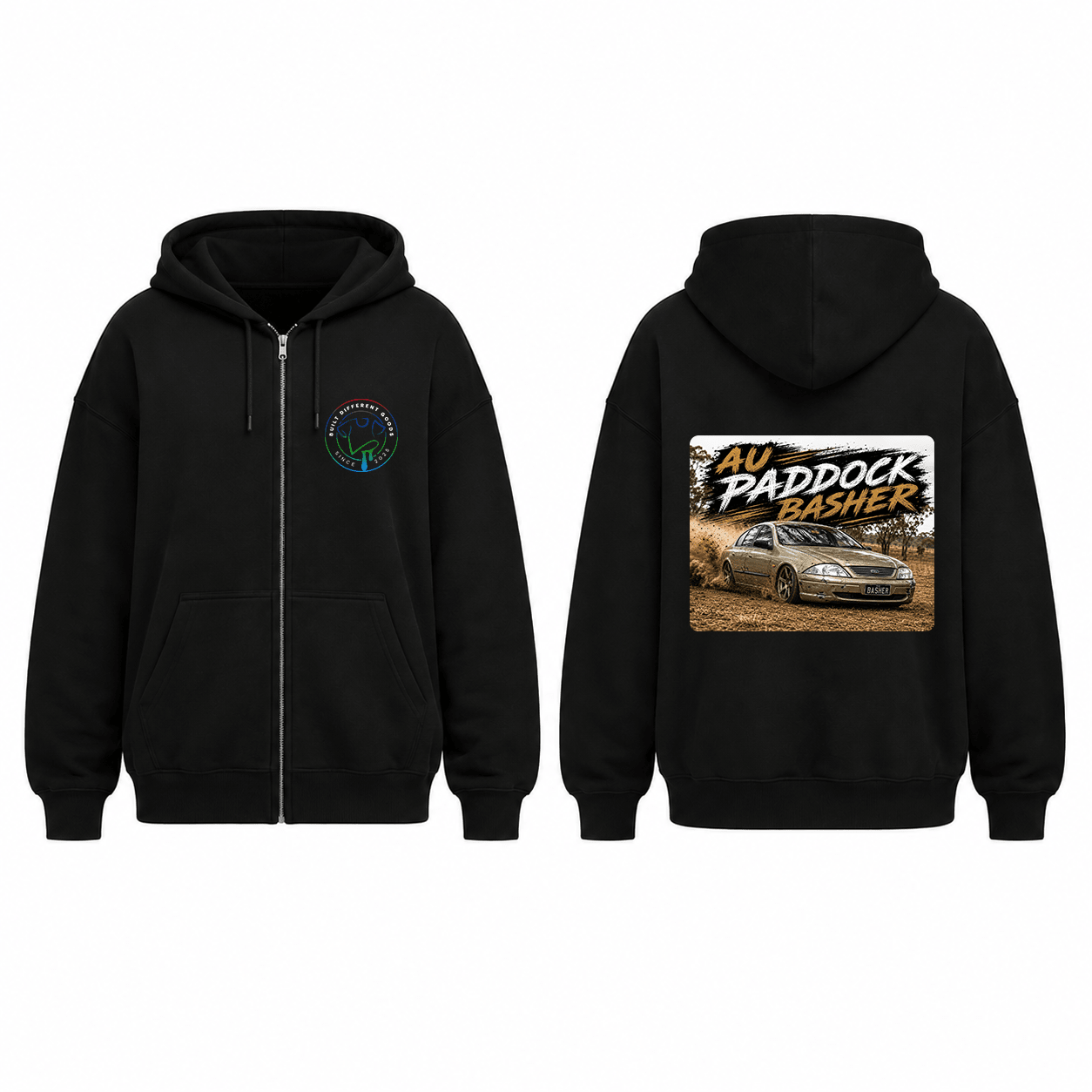 BDG Zip Up Hoodie - Ford Falcon AU Paddock Basher - Built Different Goods