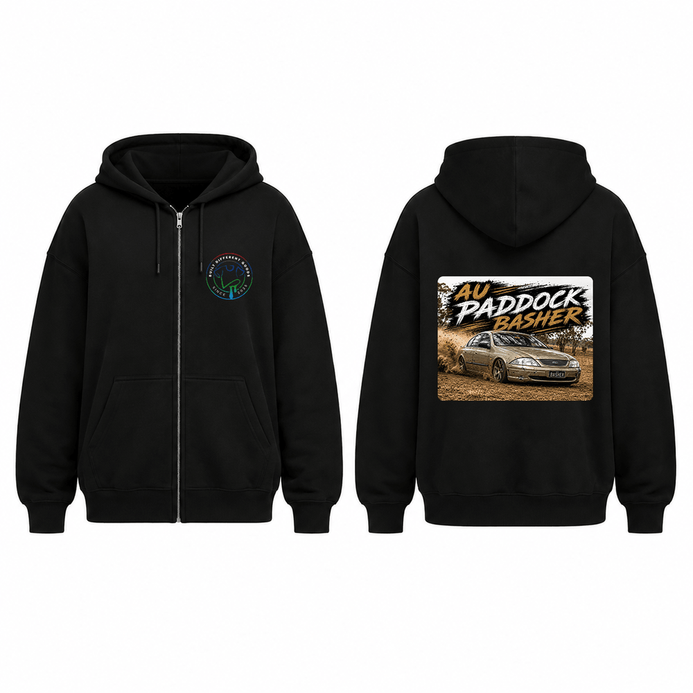 BDG Zip Up Hoodie - Ford Falcon AU Paddock Basher - Built Different Goods