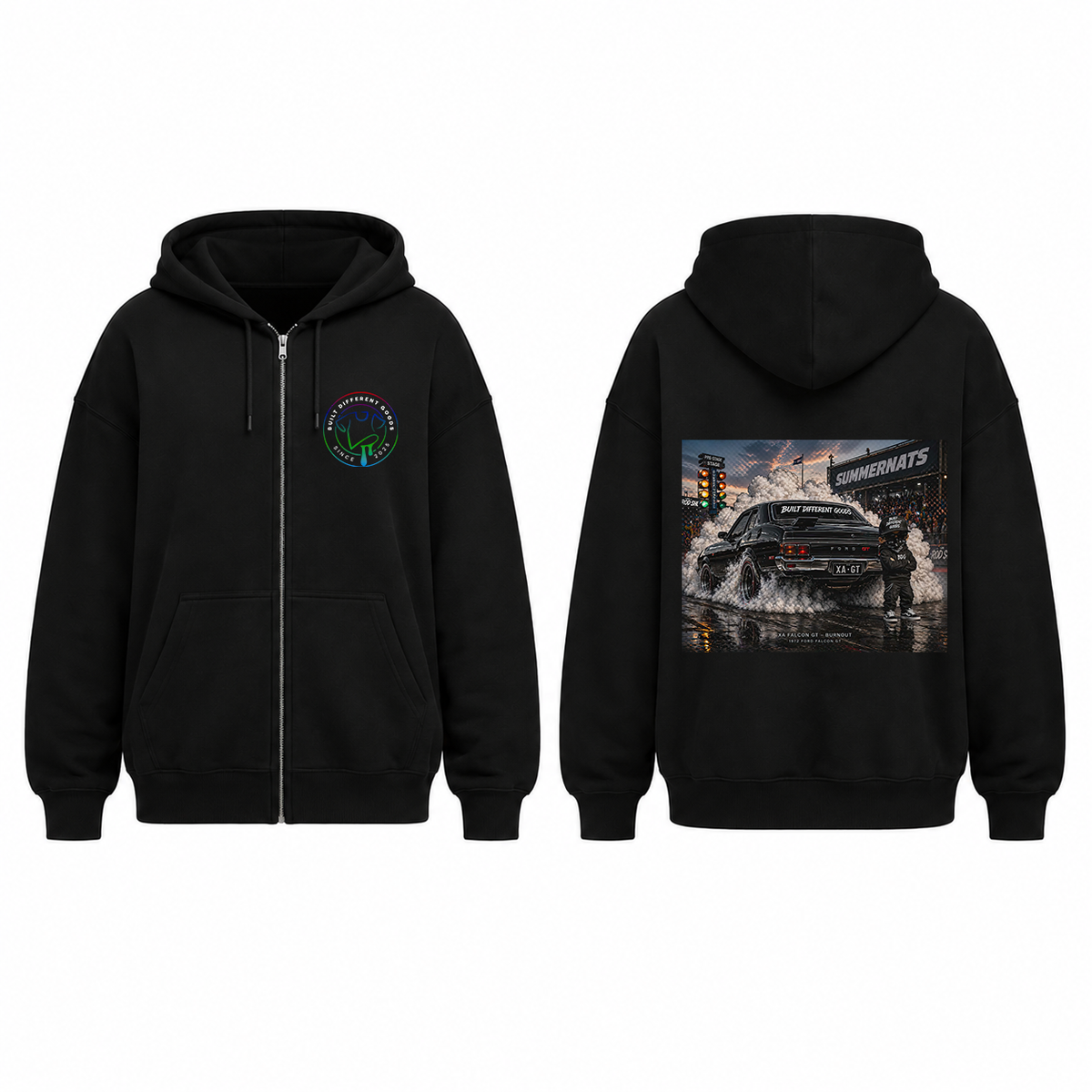 BDG Zip Up Hoodie - Ford XA GT Black