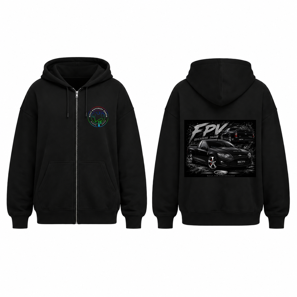 BDG Zip Up Hoodie - Ford FPV FG Super Pursuit Ute
