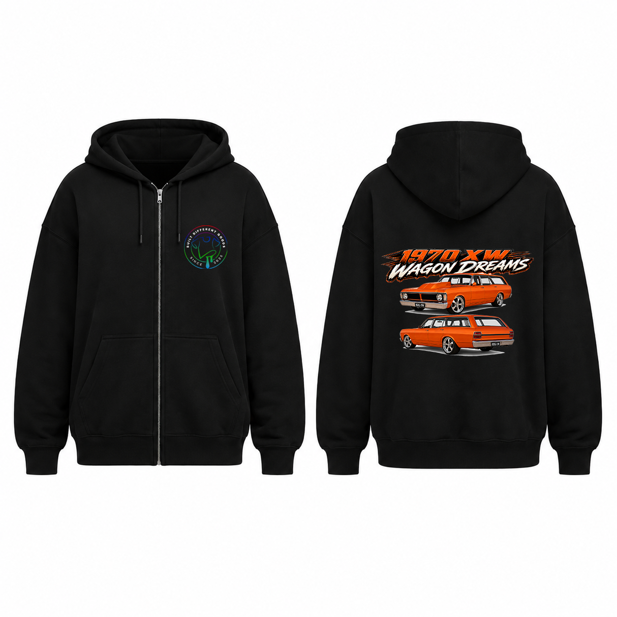 BDG Zip Up Hoodie - Ford 1970 XW Wagon Dreams