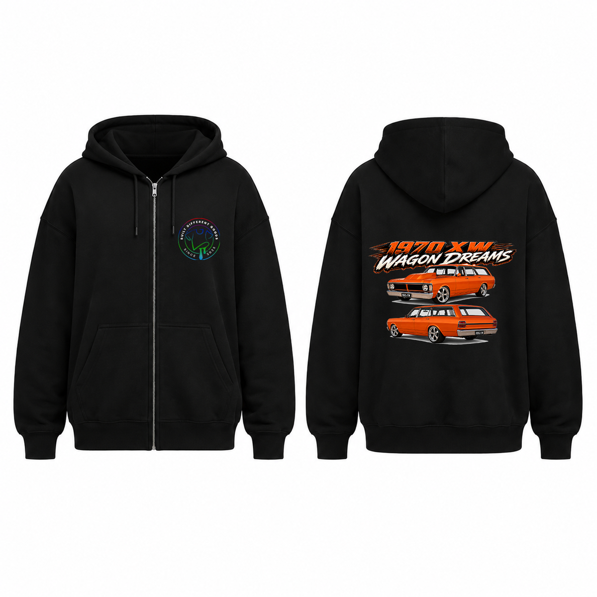 BDG Zip Up Hoodie - Ford 1970 XW Wagon Dreams